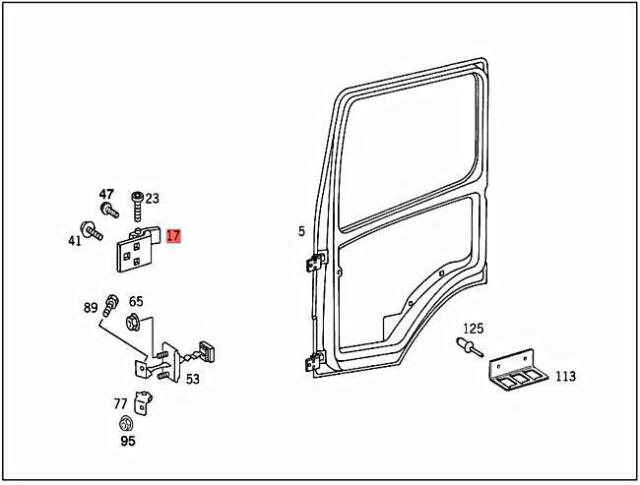 Door Hinge LHS to suit Mercedes Atego